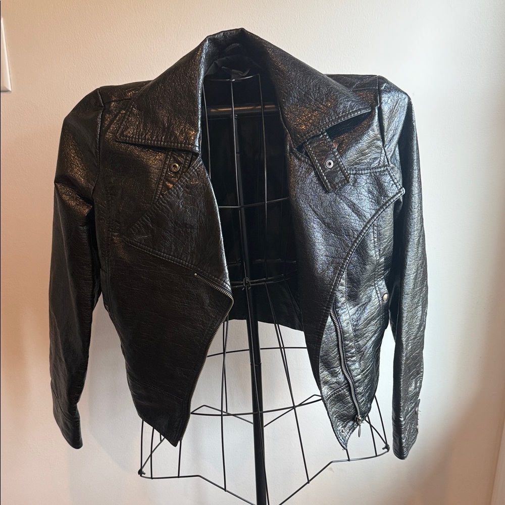 Apt. 9 Women's Black Leather Jacket
